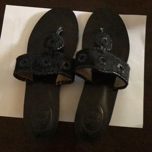 Jack Rogers black sandals